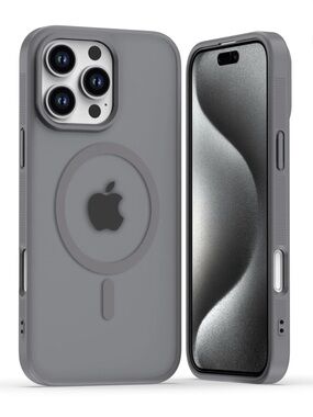 5 for $15 -  iPhone 12 Pro Max Gray Magnetic iPhone Case Clear & Gray